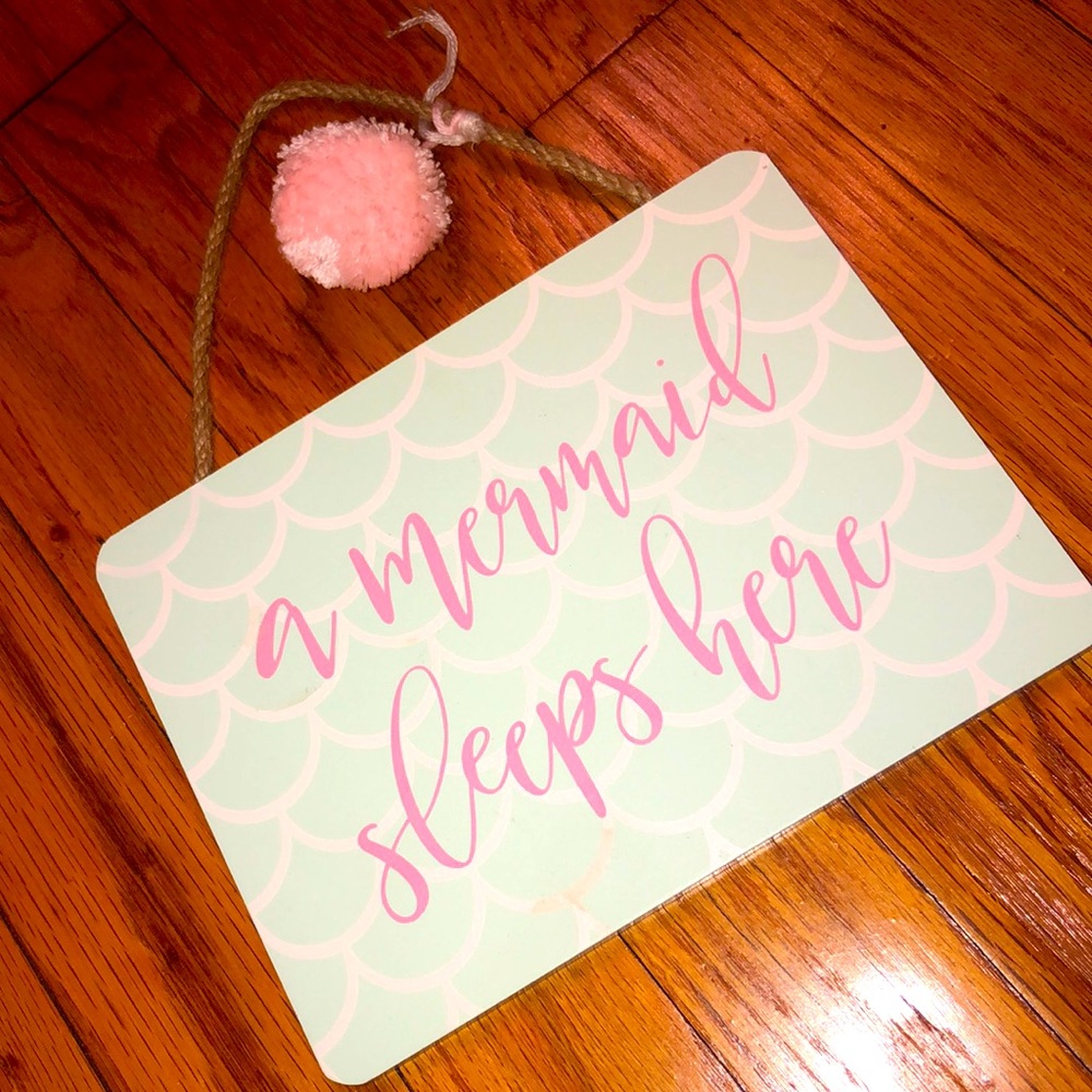 Cute mermaid sign